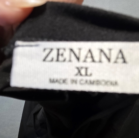 Zenana SET EUC XL Classic Black Women's Set PTP 27 Waist 18 Inseam 27 - Picture 3 of 4